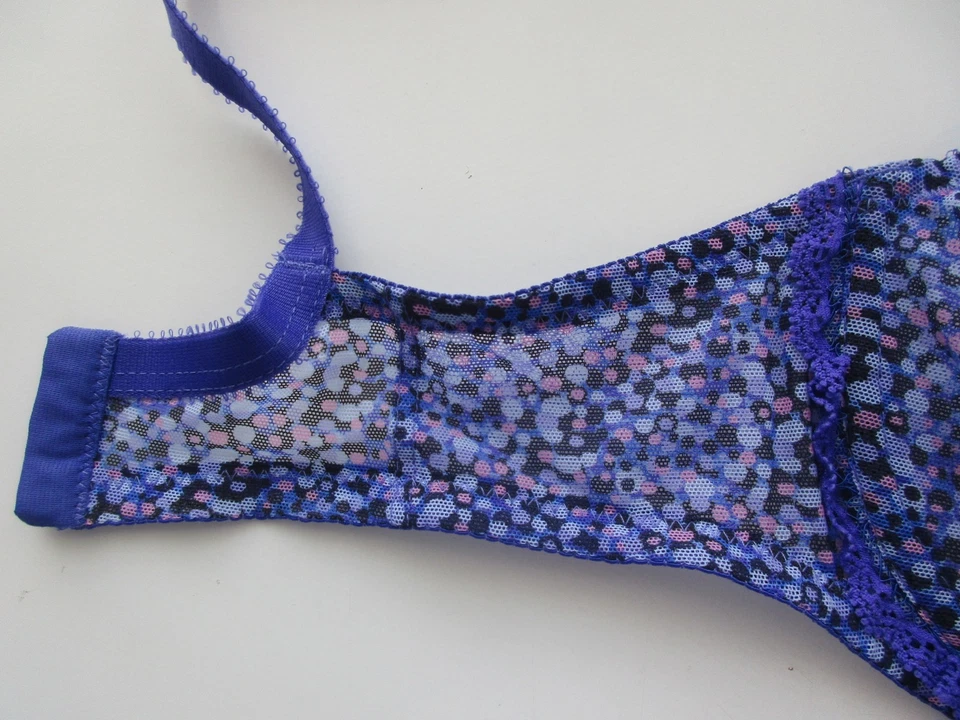 Новый с Ярлыками 3242A5D Франции Choisya чистый сетки кружева полный чашка UW бюстгальтер фиолетовый 32D U13.G - Изображение 4 из 4