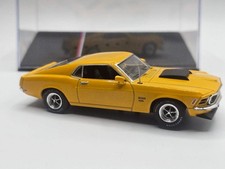 IXO Models 1970 Ford Mustang Boss 429 - Yellow - 1:43 Scale Die-Cast Collectible