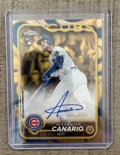 2024 Topps Chrome Gilded Alexander Canario Chicago Cubs Gold Refractor Auto /50