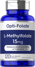 L Methylfolate 15 mg 120 Capsules Activated Folate Supplement