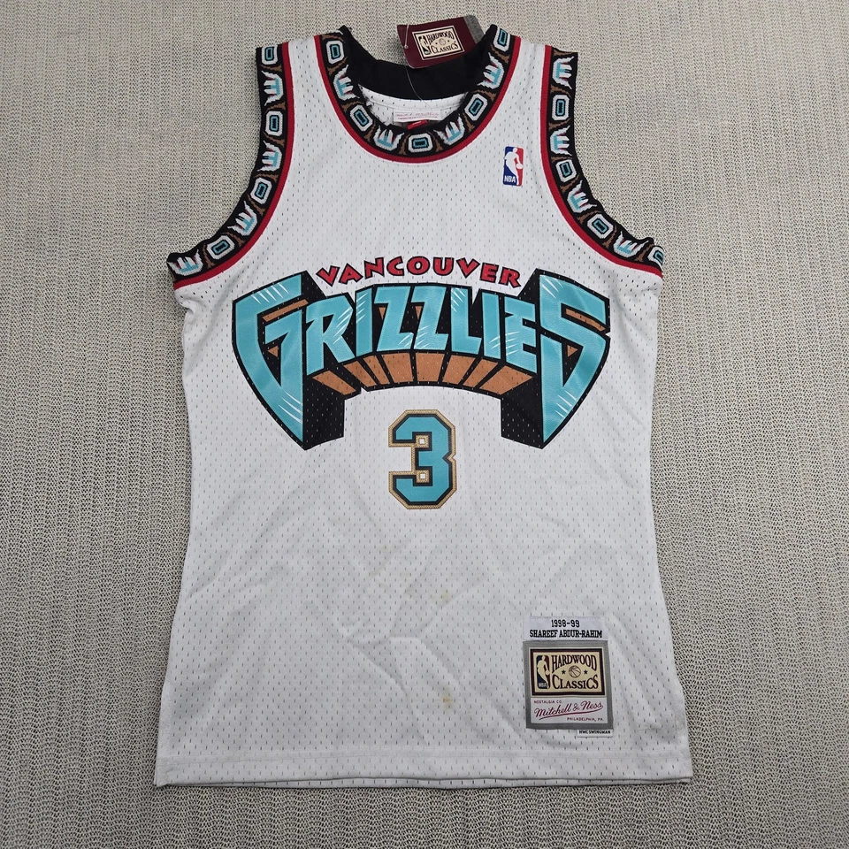 Camiseta deportiva de los Vancouver Grizzlies para hombre pequeña Mitchell & Ness Shareef Abdur-Rahim #3 Foto 2 de 4