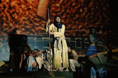 French singer Daniel Levi is Moses in the musical production of Th- Old Photo