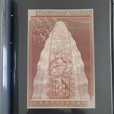 ORIGINAL 1980's Holland America Line SS Rotterdam Poster by Charles White III