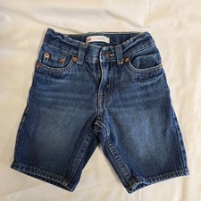 Levis 511 Slim Denim Shorts Kids Size 5 Regular Medium Wash Blue Adjustable