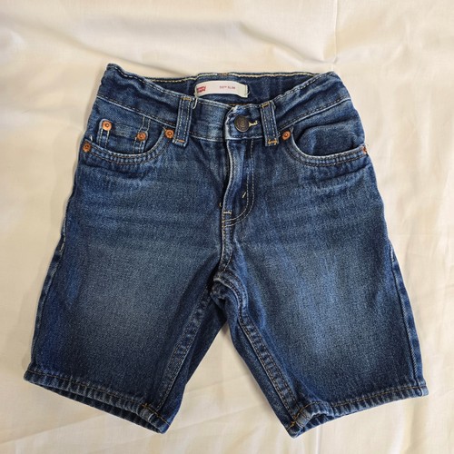 Levis 511 Slim Denim Shorts Kids Size 5 Regular Medium Wash Blue Adjustable