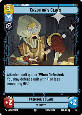 Creditor's Claim - FOIL - Secrets of Power - Star Wars Unlimited