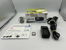 JVC Evrio GZ-205BEK HD Definition Camcorder Boxed + SD Card Battery Charger -T&W