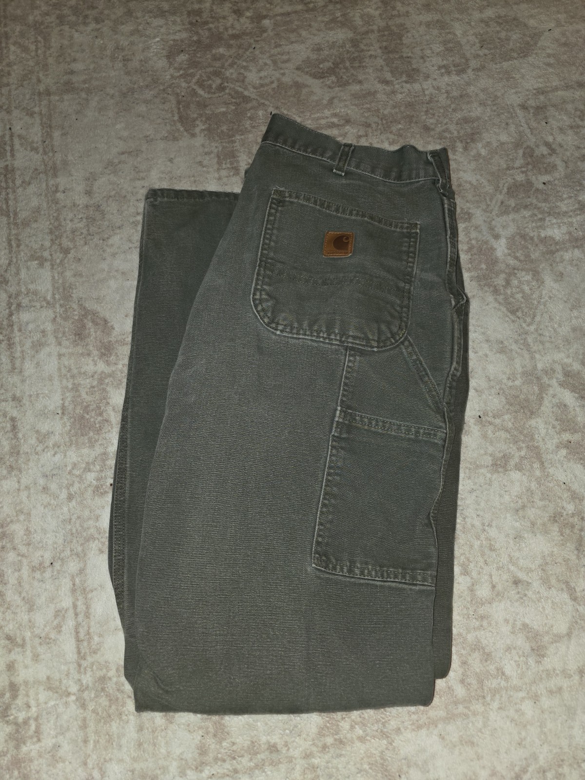 Vintage Carhartt B136 Mos Men’s 34x34 Green Distressed Work Pants