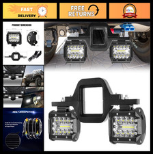 4" LED Work Light Pods with 2.5" Towing Hitch Mount Brackets for Truck SUV Off-R