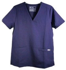 Figs Womens Size Small Dark Purple Casma Three Pocket Scrub Top