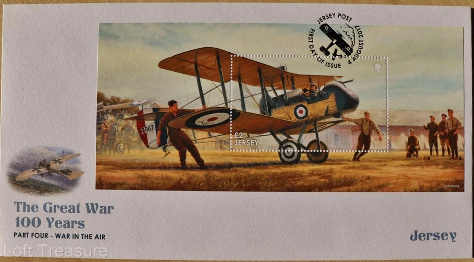 Jersey Stamps "The Great War - 100 Years Pt 4" £2 M/S First Day Cover 2017 - Image 2 of 3