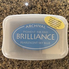 Tsukineko Brilliance Archival Pigment Ink Pad Pearlescent Sky Blue BR-38