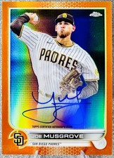 Joe Musgrove /25 ORANGE Refractor Chrome Veteran AUTO #CVA-JMU 2022 Topps Chrome