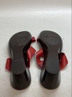 Italian Shoemakers Red Strappy Crystal Buckle Wedge Sandals Women's Size 9 — photo 6