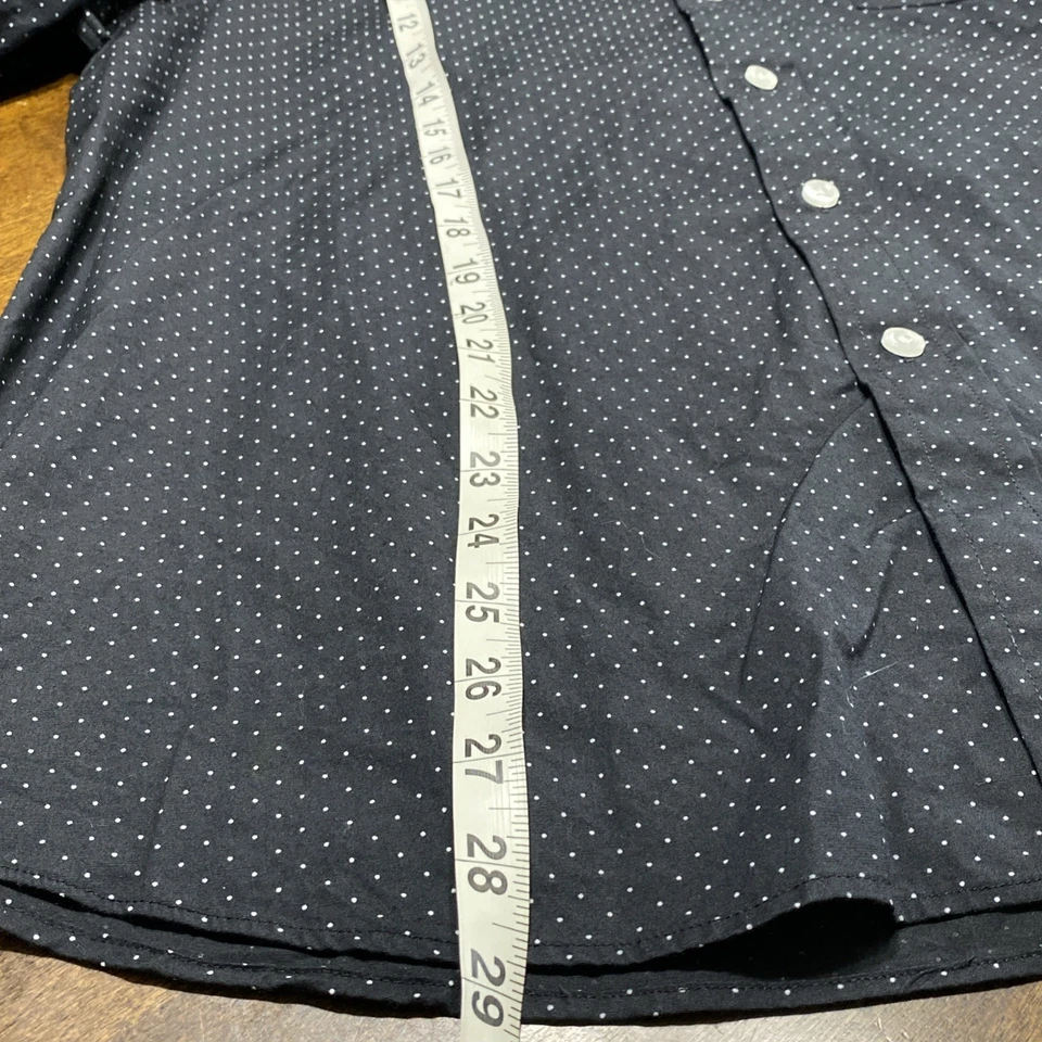 Club Room Hombre Grande Lunares Manga Corta Abotonado Elastizado Color Negro  Foto 4 de 4