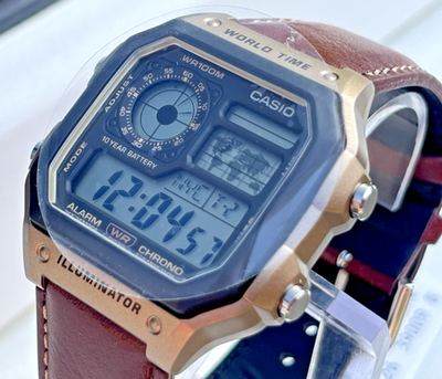 CASIO AE-1200WHL-5AVDF MENS ILLUMINATOR ROYALE BRONZE CHRONO
