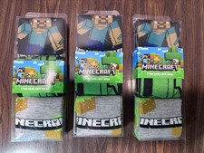 Lot Of 3 New Minecraft Men's Crew Socks 3-Packs Total Of 9 Pairs 