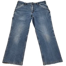 Duluth Trading Co Flex Ballroom Jeans Mens 38x32 Carpenter Denim Work Pants