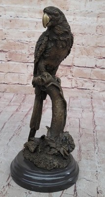 Original Williams Hot Cast Decor Brazilian Parrot Bronze Sculpture Bird Figurine