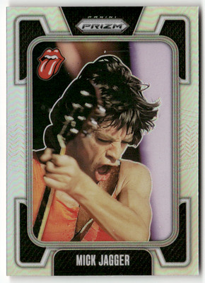 2025 Panini Prizm The Rolling Stones No. 39 Mick Jagger Silver Prizm