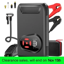 Car Jump Starter with Air Compressor, 3000A Portable Battery Booster 12V Jumper