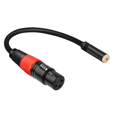 XLR 3 Pins Female to 3.5mm (1/8'') TRS Female Microphone Extension Adapter Cable 