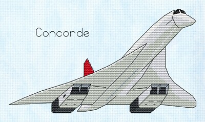 Concorde Kreuzstich Design (B204 mm x H110 mm (B8'' x H4,3''), Kit oder Tabelle)