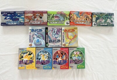 Pokemon Nintendo GB GBC GBA Complete Set 12 Lots Japanese w/Box 
