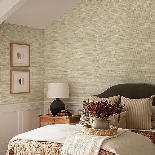 Grasscloth Wallpaper Peel and Stick Cream Grassweave Peel & Stick