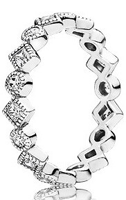 PANDORA Alluring Brilliant Princess Stackable Ring | eBay