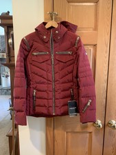 Obermeyer Down Ladies Winter Jacket Size 10, Color Major Red, Removable Hood