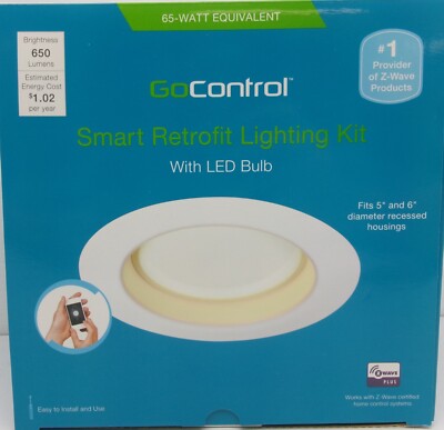 GoControl Smart Retrofit Lighting Kit W/LED Bulb LB65R6Z-1 NIP