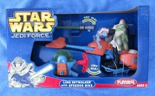 Playskool STAR WARS JEDI FORCE Luke Skywalker with Speeder Bike NEW     **SALE**