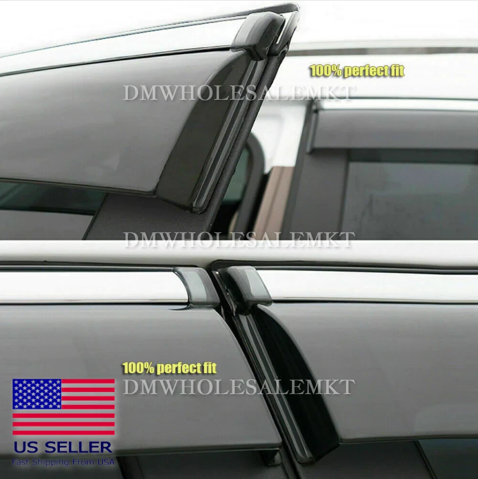 DEFECTIVE For Toyota RAV4 20192024 STICKON CHROME TRIM WINDOW VISOR RAIN G3D - Изображение 3 из 4