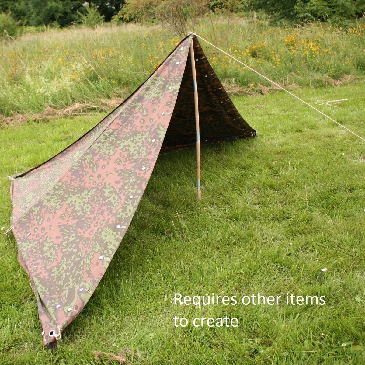 Replica Zeltbahn 31 Oakleaf Shelter Quarter Oak B Camo Poncho by