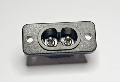 Power Socket Connector AC 250V 2.5A - 2 Pin Plug Jack IEC320 - Free UK P&P - Image 1 of 4
