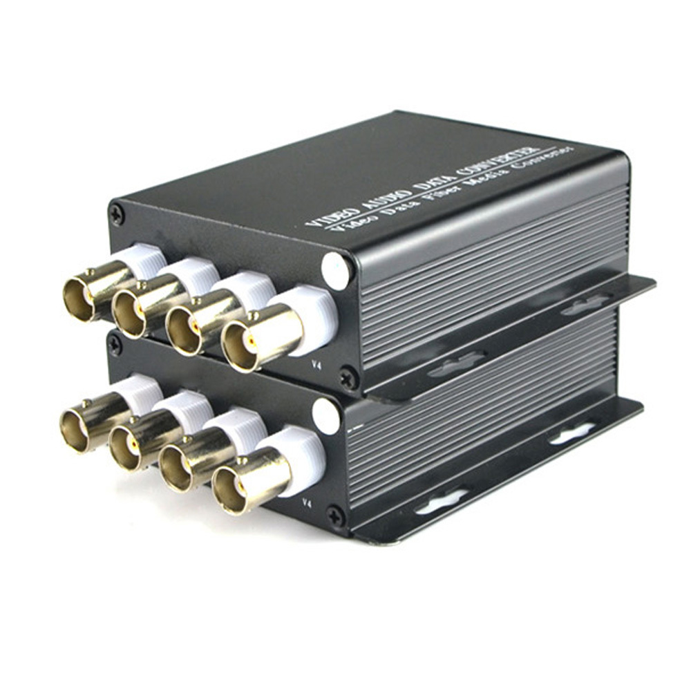 4CH Video Fiber Optic Media Converter for CCTV S/M 20Km FC 1Pair