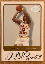 CHARLIE WARD 2001 FLEER GREATS OF THE GAME AUTO