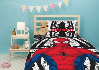 spiderman single bedding set