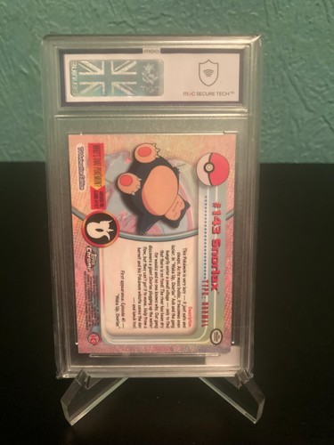 2000 TOPPS CHROME #143 SNORLAX TV ANIMATION EDITION #128457 MGC PSA grade 09 - Picture 2 of 2