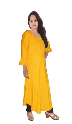 Indian Women's Cotton Umbrella Dress 