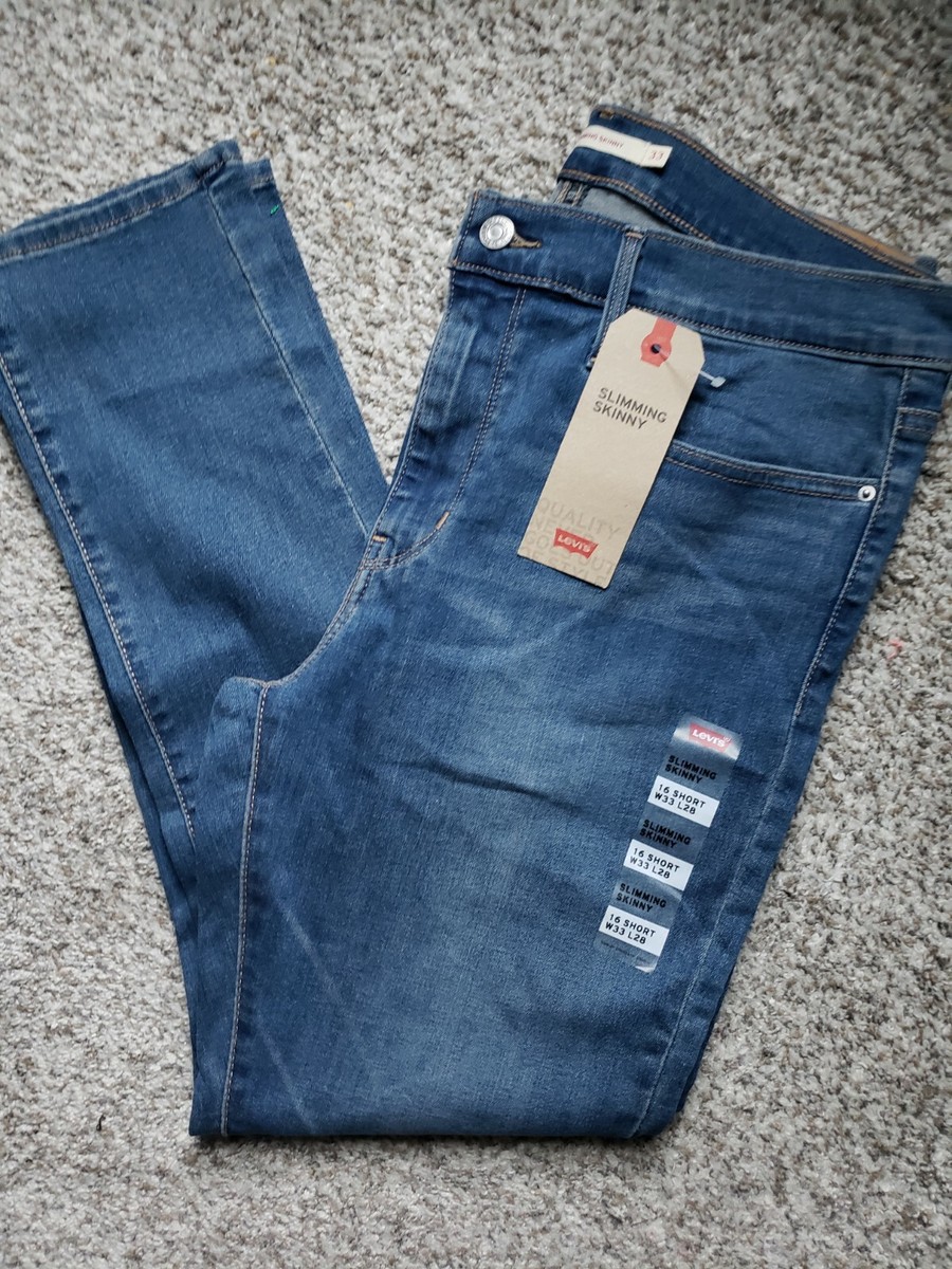 Levi's Womens Slimming Skinny Stretch Denim Jeans 16 Short W33 x