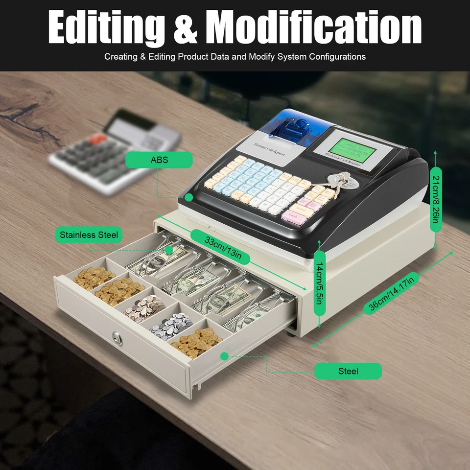 3IN1 Retail POS System, Cash Register Express Complete Point of Sale System 35W - Image 2 of 4