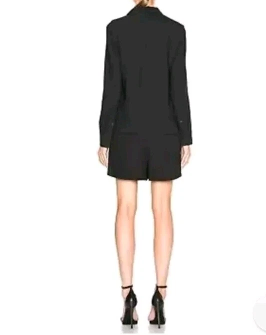 RAG & BONE Black Teresa Romper Shirt-Dress Play-suit Jumpsuit 4 US Small - Image 2 of 4