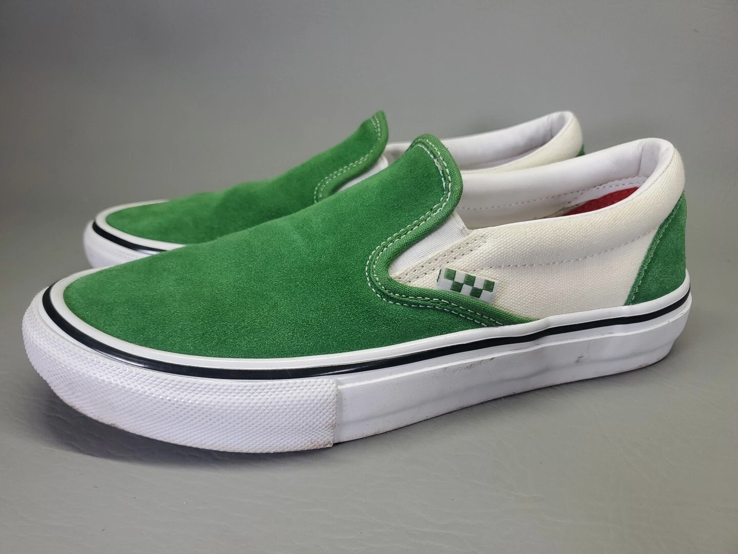 Vans Pop Cush Skateboard Verde e Bianco Uomo Taglia 7 5