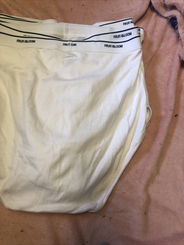 6 paia slip intimo Hanes uomo taglia 2XL bianco senza etichette bianco 100% cotone - Foto 5 di 7