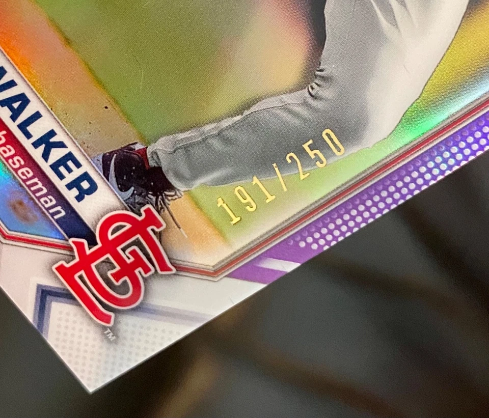 JORDAN WALKER💥only /250💥ROOKIE/RC 🌈PURPLE REFRACTOR🌈 2021 Bowman CHROME - Image 2 of 4