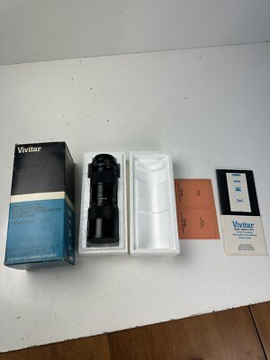 Vivitar 85-205mm 3.8 Macro Focusing Auto Zoom Lens Minolta M/SR Mount W/ Box