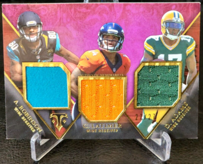 2014 Davante Adams Robinson Latimer Rookie Card #'d 27/27 Topps Trios Patch RC