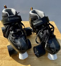 Roller Derby Str Seven Mens Black Roller Skates Size 6 Adult